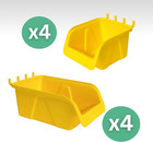 Wallpeg Peg Board Bin Kit - Kit Pb-4 - Pegboard Accessories For Garage Storage  