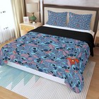 Disney Stitch Print Duvet Cover Set 3pcs Single-sided Duvet Cover   Pillowcases