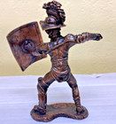 Bronzed Metal Roman Gladiator Figurine  Exquisitely Made In Italy