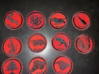 Lot Of 11 Vintage Boy Scout Red   Black Felt Patrol Patches