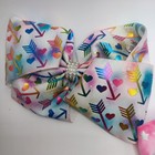 5 Jojo Siwa Hairbows Multicolor  Tiedie Stars Grossgrain Fabric Rhinestone   