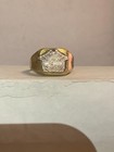 Vintage Harley Davidson Bronze Ring With Solid Sterling Top S - 12 5    66