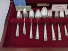 Vtg Community Oneida Silver Plate Milady 52 Pc Flatware Silverware Set In Chest