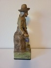 Lionstone Whiskey Ceramic Decanter 1969 Vintage 14  Squaw Man Empty
