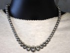 18  Poppy Flower Stamped 8-16mm Navajo Pearls Sterling Silver On Chain Sun West