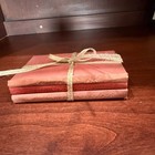 Vintage Book Lot Of 3 Red Old Antiquarian Rare Decoration Small Books