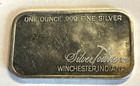 Rare 1 Troy Oz  999 Fine Silver American Buffalo Art Bar-silvertowne Mint Vtg