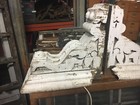 Large Pair Circa 1870 Victorian Corbel Brackets Crusty White Paint 18 X 17 X 10 