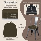 14x14 Chair Cushions For Metal Dining Chairs Set Of 2 Non Slip Thick Textured   