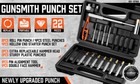 22pc Hammer   Punch Set Brass Steel Plastic Punches Gunsmithing Maintenance Case