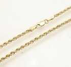 10   2 50mm Twisted Rope Chain Ankle Bracelet Anklet Real 10k Yellow Gold