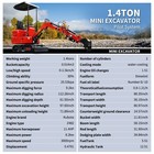 Mini Excavator 1 4ton Kubota Diesel Pilot System Epa 11 5hp Free Shipping