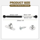 2 Pcs 150n 34lb Gas Struts For Cabinets Wood Gas Spring Shocks Black