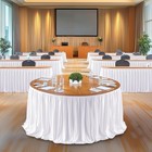 Wish Care 17ft Long White Table Skirt For Rectangle Tables Decorations -