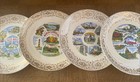 Vtg  4-souvenir State Plates Collectible Illinois N  Carolina Maine Mississippi