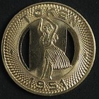 1951 Honolulu Rapid Transit Token - Hawaii Hula Girl - Gem Uncirculated Luster