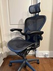 Herman Miller Aeron Chair With Headrest And Posturefit  black Color  Size B