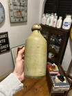 Antique 19th Century Great Patina Stoneware Beer  Or Merchant Goods- Minty  