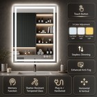 Led Bathroom Mirror With Lights 24 x36  Backlit   Front Lit Led Vanity Mirror   