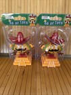 Solar Powered Dancing Bobble Head Toy  Set Of 2 Tacos Car Dash Orange Base New