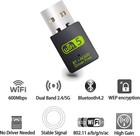Usb Wifi Bluetooth Adapter  600mbps Dual Band 2 4 5ghz Wireless 