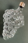 Vintage Grape Cluster Wine Bottle Decanter Clear Glass With Lid