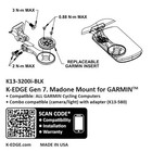 K-edge Garmin Gen 7 Madone emomda Computer Mount - Black Anodize