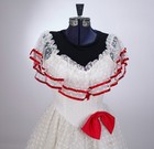 Vtg Alfred Angelo Flirtations Dotted Tull Southern Ball Gown Ivory Size 3 5