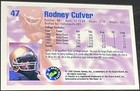 1992 Classic Draft Picks  47 Rodney Culver Autographed Card