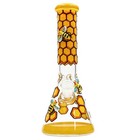 10inch Beaker Bong Glass Bong Water Pipes Tobacco Smoking  14mm Bowl Bees Hookah