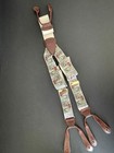 Vintage Brooks Brothers Fox Hunt Suspenders Made England Leather Button Braces