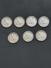 Walking Liberty Half Dollar 90  Silver Lot Of 7 Coins Uncertified