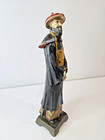 Antique Vintage Ancient Chinese Emperor Figurine Hand Painted Asian Art Statue