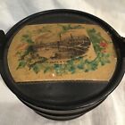 Antique Clark s Mile-end Spool Cotton Bobbin Box Glasgow Green   Suspension Br