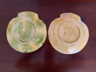 Pair Antique Victorian Majolica Scallop Shell Plates Tortoiseshell C1880 8 5 