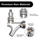 Ferroday Stainless Steel Core Draft Beer Keg Faucet Polished Brass Beer Fauce   