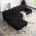 78 7  Reversible L-shape Convertible Sectional Sofa Bed Sleeper Futon 5 Position