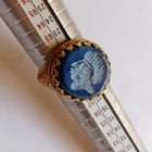 Rare Antique Style Bronze Ring     Ornate Engraved Pattern Statement Piece