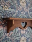 Whimsical Wall Shelf Wood Shelf    Vintage Heart Cut Out Storybook Display