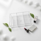 Acrylic Desktop Organizer Transparent Clear Storage Container Rectangular