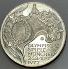 Germany 10 Mark 1972 G Silver Coin Olympic Games Km 133
