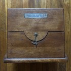 Vintage Hamilton Watch Co  Model 22 Ships Chronometer Wooden Outer Box Case