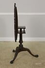 L56777ec  Baker Historic Charleston Chippendale Mahogany Tilt Top Table