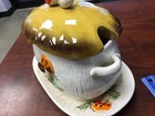 Vintage 1978 Sears Roebuck Co Merry Mushroom Ceramic Soup Tureen   Platter Nice