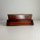 Wooden Chopsticks With Carved Wooden Storage Box 12  X 2 5 