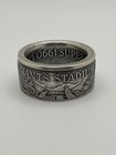 Nfl  - New York Gaints  999 Silver Coin Ring - Size 13 25  13 1 4 - Handmade