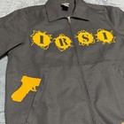 Dickies Black Work Jacket Custom Irsi Graphic Yellow Pistol Eisenhower Style S m