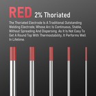 10-pk Tig Welding Tungsten Electrode 2  Thoriated  red  Ewth-2   040 -5 32 x7 