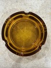 Mcdonald s Vintage 1970s Era Glass Amber Spiral Bottom Ashtray Rare Very Nice 