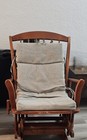 Dutailler Glider Rocker Chair  With A Wooden Frame
